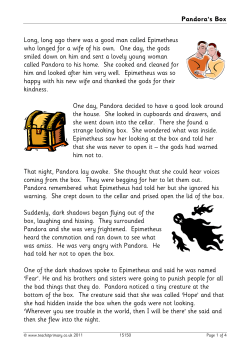 Pandora`s Box - Teachit Primary