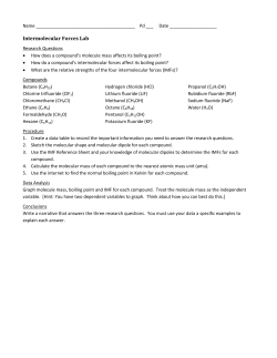 Intermolecular Forces Lab