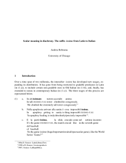 Scalar meaning in diachrony. The suffix