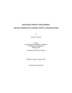 adolescent identity development: the relationship with