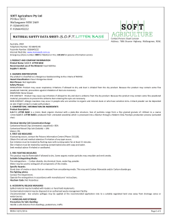 MATERIAL SAFETY DATA SHEET: S.O.F.T.LITTER BASE