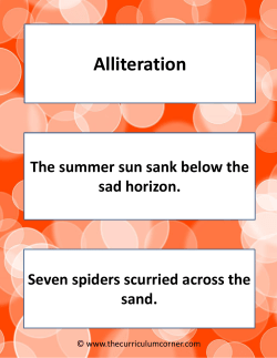 Alliteration - The Curriculum Corner