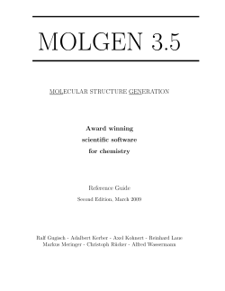 MOLECULAR STRUCTURE GENERATION Award winning scientific