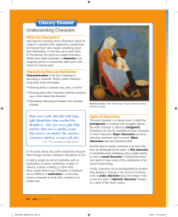 Literary Element Understanding Characters