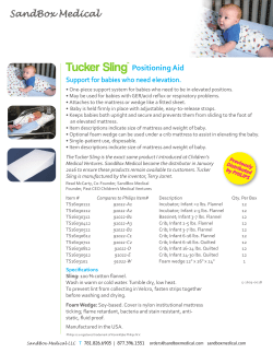 Tucker Sling Product Sheet