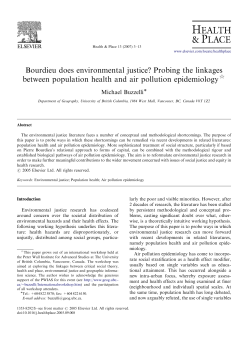 Bourdieu does environmental justice? Probing the