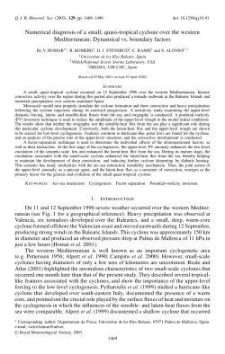 Numerical diagnosis of a small, quasi