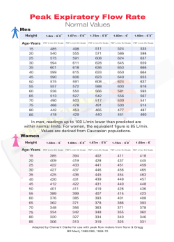 Peak Flow Rate Chart - Haag