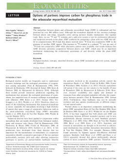 Options of partners improve carbon for phosphorus trade in the