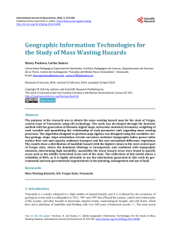 Geographic Information Technologies for the Study of Mass Wasting