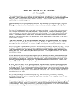 The Richest and The Poorest Presidents