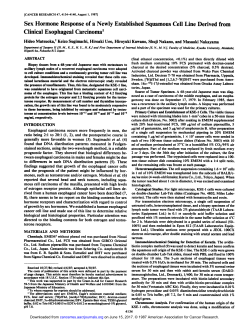 Sex Hormone Response of a Newly Established Squamous Cell