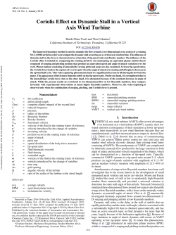 Coriolis Effect on Dynamic Stall in a Vertical Axis