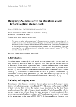 Designing Zeeman slower for strontium atoms &ndash; towards optical