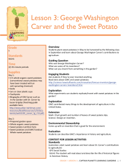 Lesson 3: George Washington Carver and the Sweet Potato