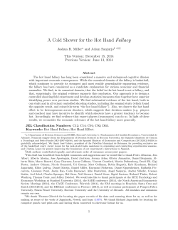 A Cold Shower for the Hot Hand Fallacy