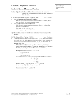 Handout for Chapter 3.4