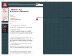 Lottery FAQs - State Employee Information Center