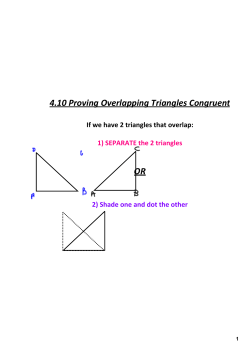 4.10 Proving Overlapping Triangles Congruent OR