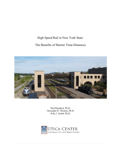 High Speed Rail in New York State: The Benefits of