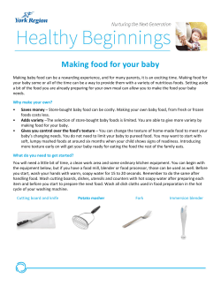 Making food for your baby