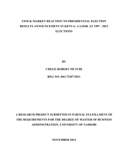 Stock Market Reaction to Presidential Election