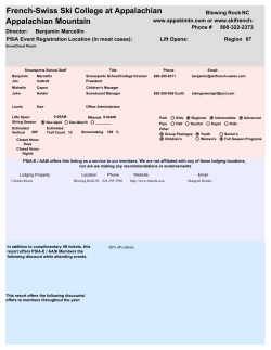 Appalachian Mountain French-Swiss Ski College at Appalachian
