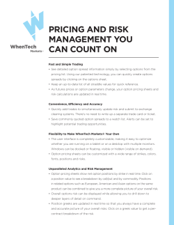 pricing and risk management you can count on