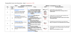 Everyday Math Common Core Pacing Guide &ndash; Grade 2