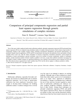 Comparison of principal components regression