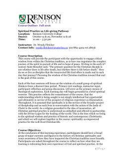 Course outline including readings