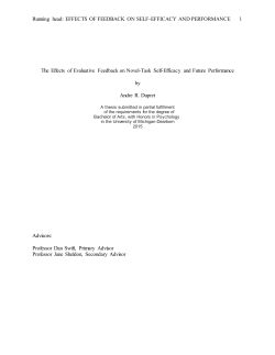 The Effects of Evaluative Feedback on Novel-Task Self