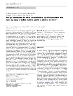 Are age references for waist circumference, hip circumference and