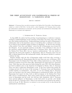 THE CHIEF ACCOUNTANT AND MATHEMATICAL FRIEND OF