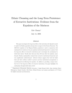 Ethnic Cleansing and the Long%Term Persistence of Extractive