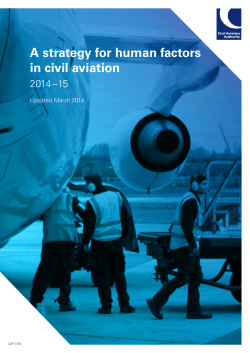 A strategy for human factors in civil aviation