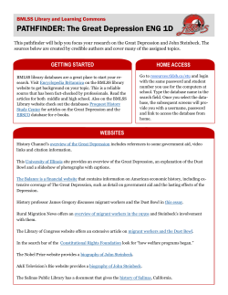 Pathfinder Great Depression