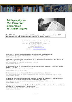 Bibliography on the Universal Declaration of Human Rights