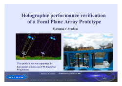 Holographic performance verification of a Focal Plane Array