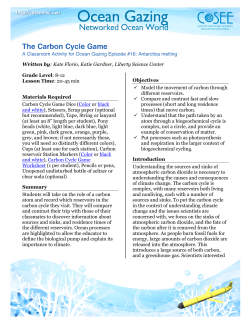 The Carbon Cycle Game
