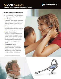 Data Sheet Plantronics M220C