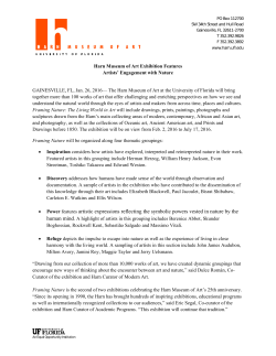 Harn Exhibition Features Artists` Engagement with Nature