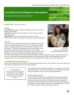 Cancelling Unused Magazine Subscriptions