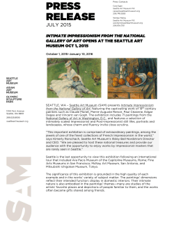 press release - Seattle Art Museum