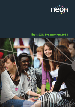 The NEON Programme 2014 - National Education Opportunities