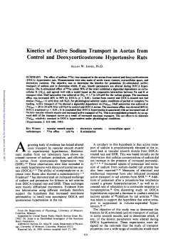Kinetics of Active Sodium Transport in Aortas from