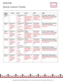 Hatchet Quick Lesson Guide