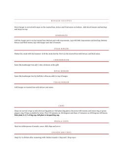 BURGER RECIPES Every burger is served with