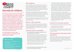 Steroids for children - The Brain Tumour Charity