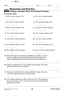 Homework and Practice 8-3 - Parkland School District